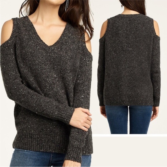REBECCA MINKOFF WOOL ALPACA COLD SHOULDER SWEATER - Picture 3 of 12